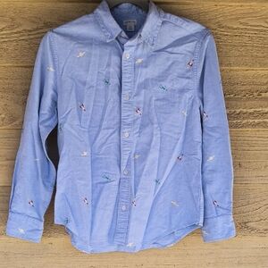 Crew Cuts Oxford Button Down With Space Print